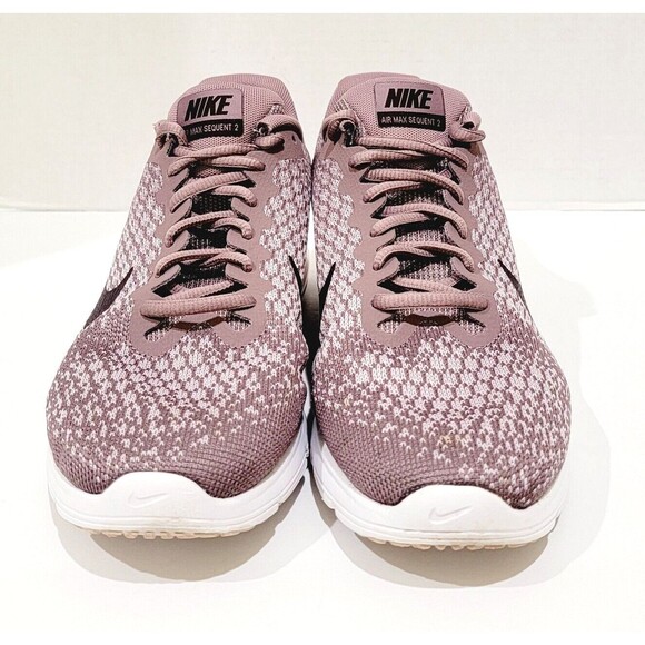 Nike Air Max Sequent 2 Running Shoes Women's Size 10.5 Taupe Grey Port Wine Plum - Picture 3 of 12